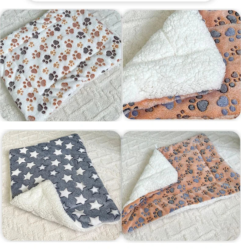 Flannel Pet Sleeping Mat – Soft Dog & Cat Bed Cushion Blanket