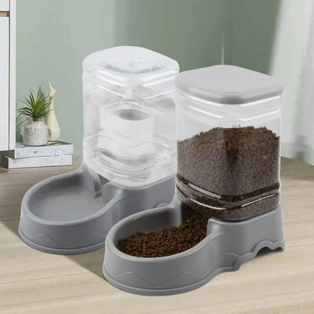 Automatic Pet Feeder & Water Fountain – 3.8L Food Dispenser