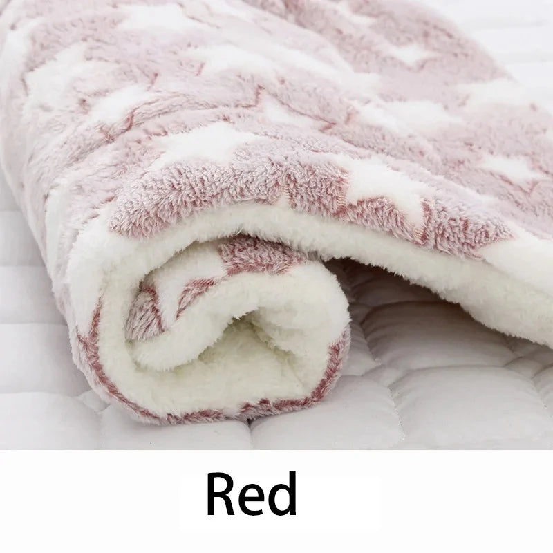 Flannel Pet Sleeping Mat – Soft Dog & Cat Bed Cushion Blanket